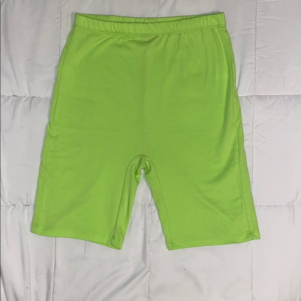 Neon green shorts